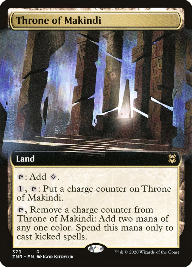 Throne of Makindi (Extended Art) [Zendikar Rising] Foil