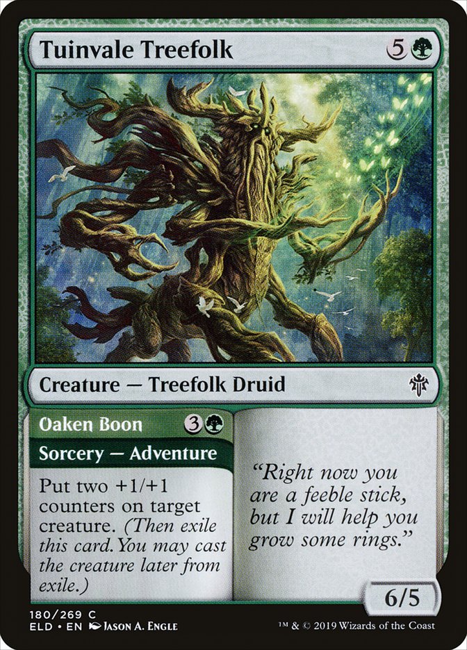 Tuinvale Treefolk // Oaken Boon [Throne of Eldraine] Foil