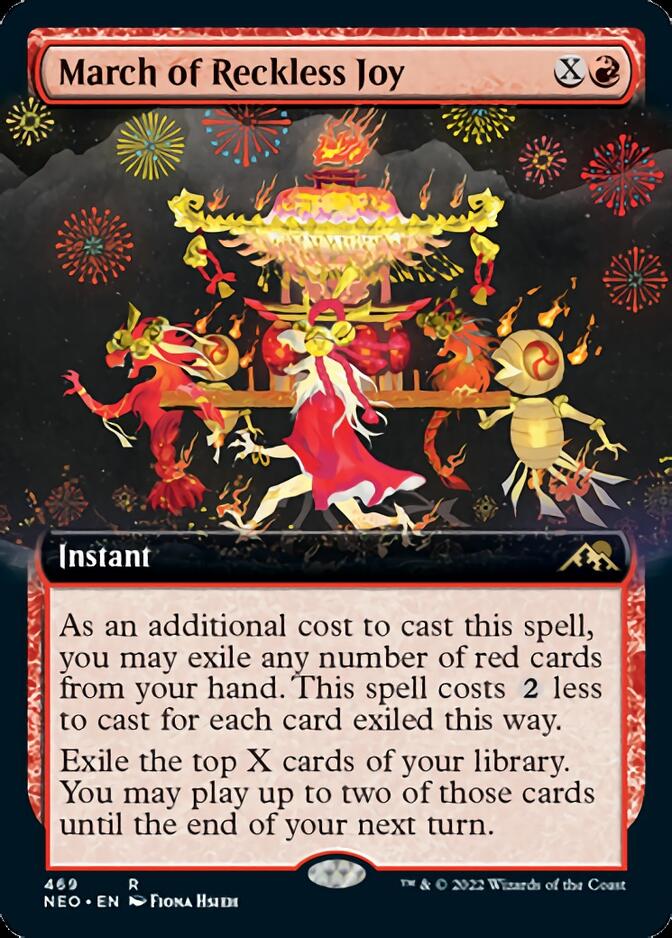 March of Reckless Joy (Extended Art) [Kamigawa: Neon Dynasty] Foil