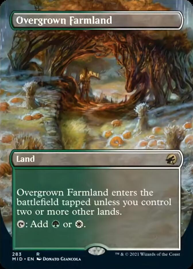 Overgrown Farmland (Borderless Alternate Art) [Innistrad: Midnight Hunt] Foil