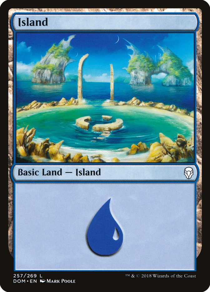 Island (257) [Dominaria] Foil