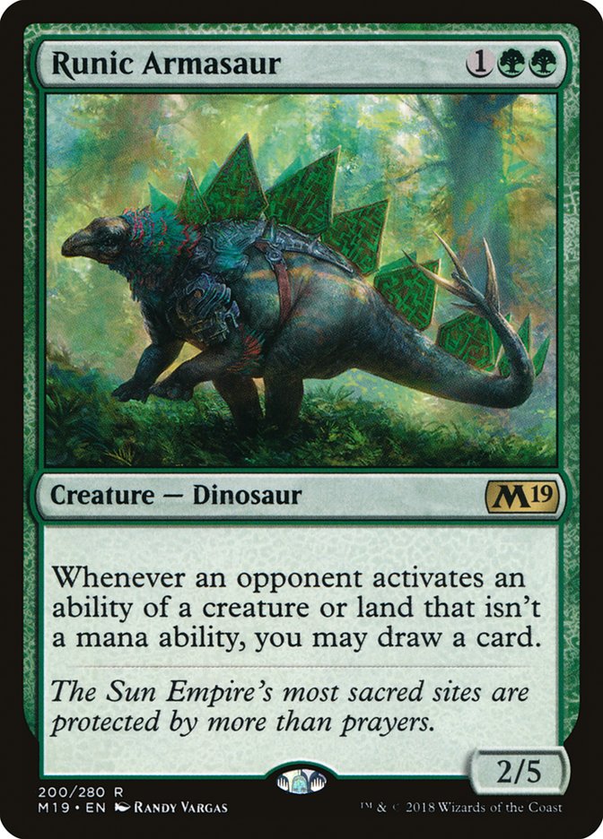 Runic Armasaur [Core Set 2019] Foil