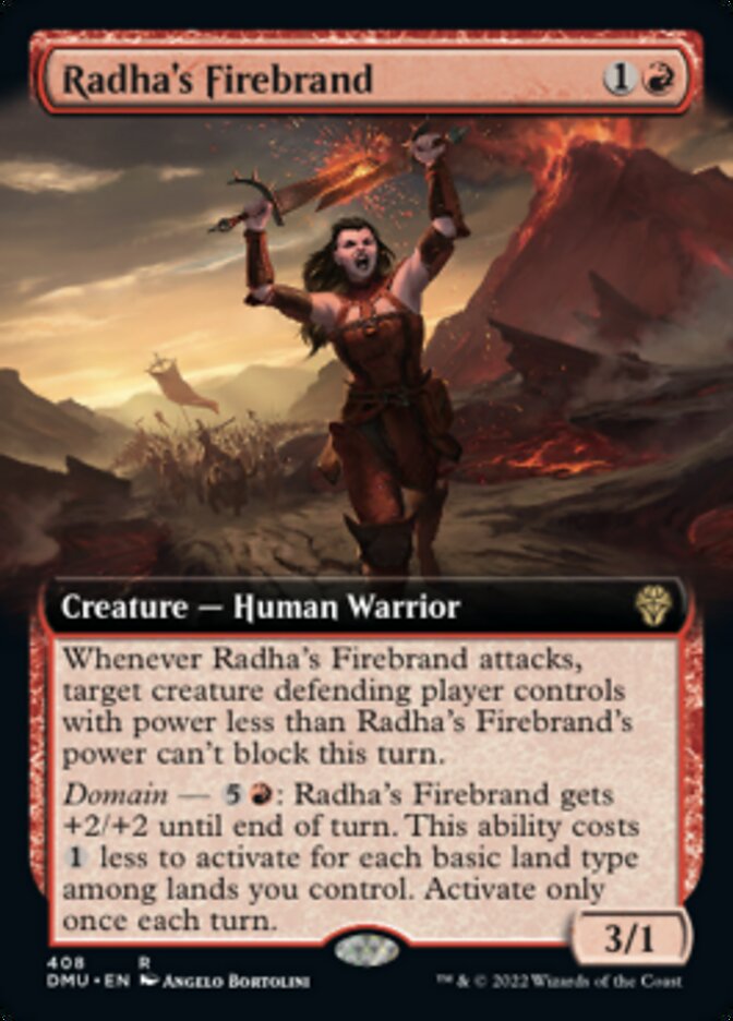 Radha's Firebrand (Extended Art) [Dominaria United] Foil