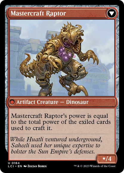 Saheeli's Lattice // Mastercraft Raptor [The Lost Caverns of Ixalan] Foil