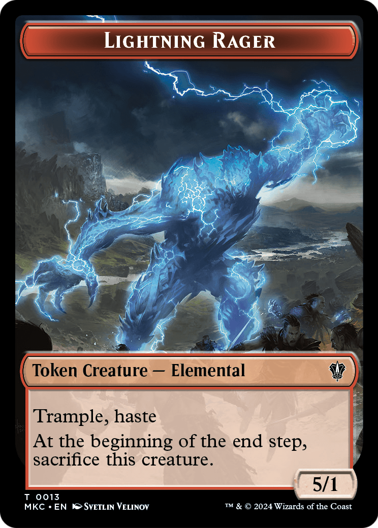 Lightning Rager  [Murders at Karlov Manor Commander Tokens] Foil