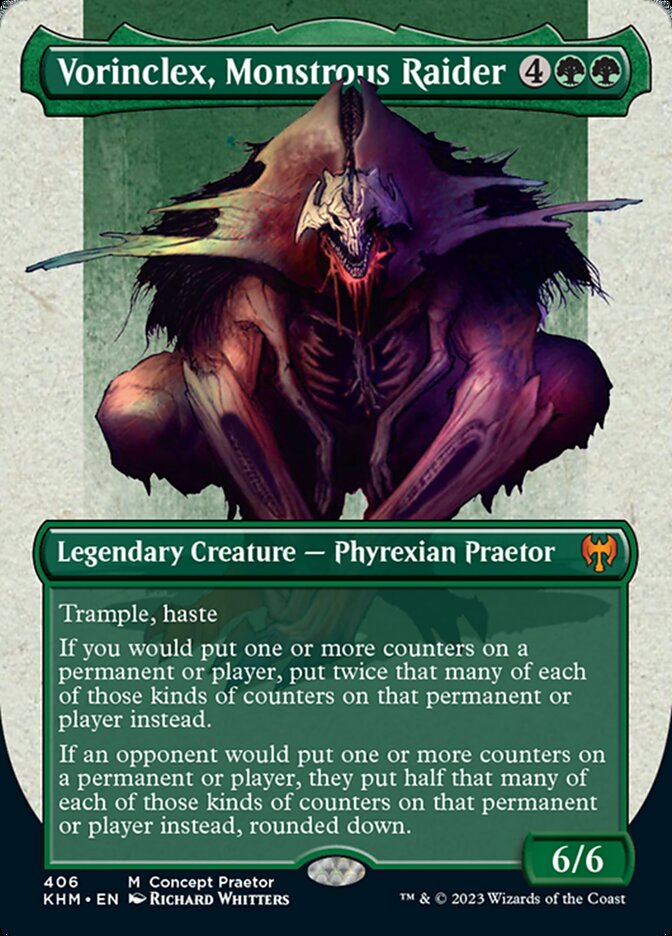 Vorinclex, Monstrous Raider (Borderless Concept Praetors) [Phyrexia: All Will Be One] Foil