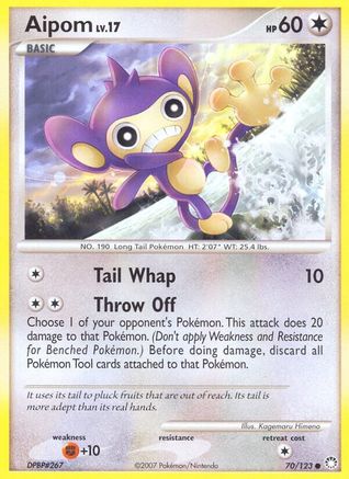 Aipom (70/123) [Diamond & Pearl: Mysterious Treasures] Reverse Holofoil