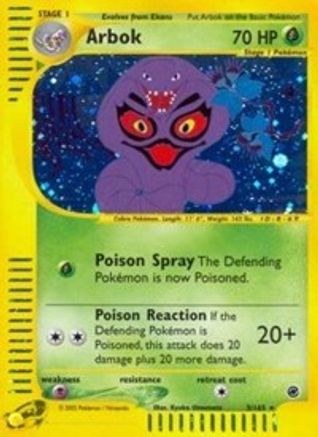 Arbok (3/165) [Expedition: Base Set] Reverse Holofoil