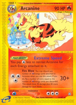 Arcanine (2/147) [Aquapolis] Reverse Holofoil