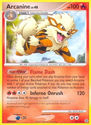 Arcanine (22/132) [Diamond & Pearl: Secret Wonders] Reverse Holofoil