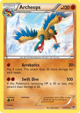 Archeops (54/101) [Black & White: Plasma Blast] Reverse Holofoil