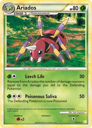 Ariados (15/123) [HeartGold & SoulSilver: Base Set] Reverse Holofoil