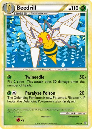 Beedrill (12/95) [HeartGold & SoulSilver: Unleashed] Reverse Holofoil