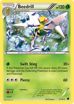 Beedrill (3/116) [Black & White: Plasma Freeze] Reverse Holofoil