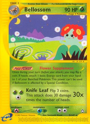 Bellossom (5/147) [Aquapolis] Reverse Holofoil