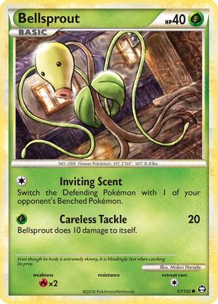 Bellsprout (57/102) [HeartGold & SoulSilver: Triumphant] Reverse Holofoil