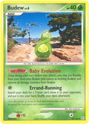 Budew (43/130) [Diamond & Pearl: Base Set] Reverse Holofoil