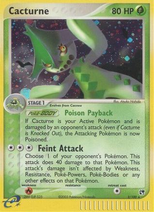 Cacturne (2/100) [EX: Sandstorm] Reverse Holofoil