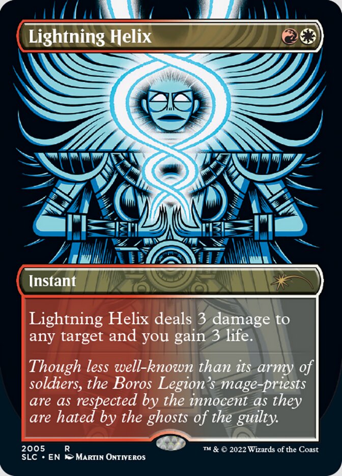 Lightning Helix (Borderless) [Secret Lair 30th Anniversary Countdown Kit] Foil