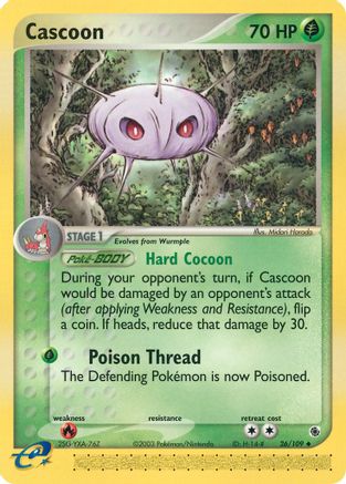 Cascoon (26/109) [EX: Ruby & Sapphire] Reverse Holofoil