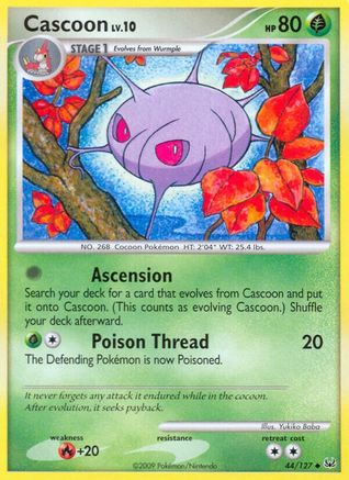 Cascoon (44/127) [Platinum: Base Set] Reverse Holofoil