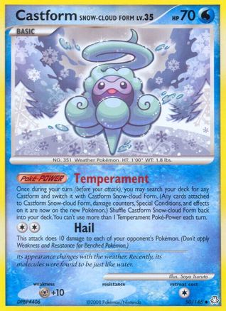 Castform Snow-cloud Form (50/146) [Diamond & Pearl: Legends Awakened] Reverse Holofoil