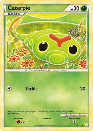 Caterpie (57/123) [HeartGold & SoulSilver: Base Set] Reverse Holofoil