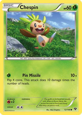 Chespin (12/146) [XY: Base Set] Reverse Holofoil