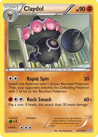 Claydol (64/124) [Black & White: Dragons Exalted] Reverse Holofoil