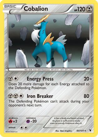 Cobalion (84/101) [Black & White: Noble Victories] Reverse Holofoil