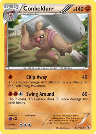 Conkeldurr (65/101) [Black & White: Noble Victories] Reverse Holofoil