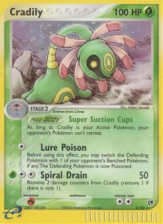 Cradily (3/100) [EX: Sandstorm] Reverse Holofoil