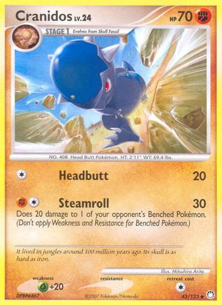Cranidos (43/123) [Diamond & Pearl: Mysterious Treasures] Reverse Holofoil
