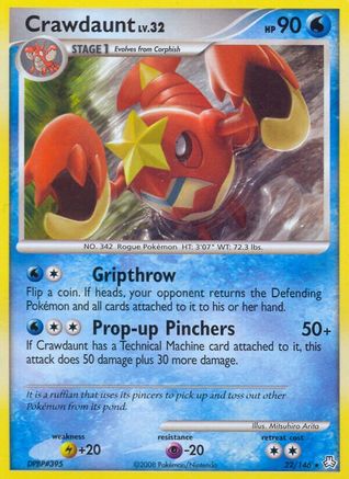 Crawdaunt (22/146) [Diamond & Pearl: Legends Awakened] Reverse Holofoil
