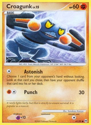 Croagunk (61/99) [Platinum: Arceus] Reverse Holofoil