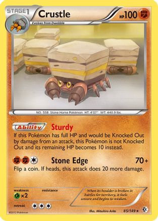 Crustle (85/149) [Black & White: Boundaries Crossed] Reverse Holofoil