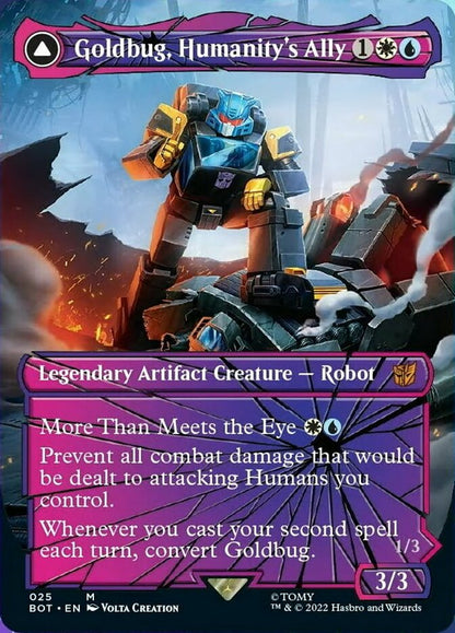 Goldbug, Humanity's Ally // Goldbug, Scrappy Scout (Shattered Glass) [Transformers] Foil