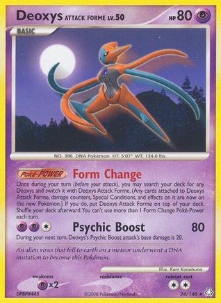 Deoxys Attack Forme (24/146) [Diamond & Pearl: Legends Awakened] Reverse Holofoil