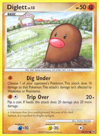 Diglett (72/127) [Platinum: Base Set] Reverse Holofoil