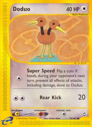 Doduo (73/147) [Aquapolis] Reverse Holofoil