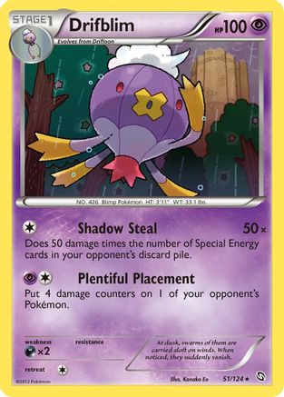 Drifblim (51/124) [Black & White: Dragons Exalted] Reverse Holofoil