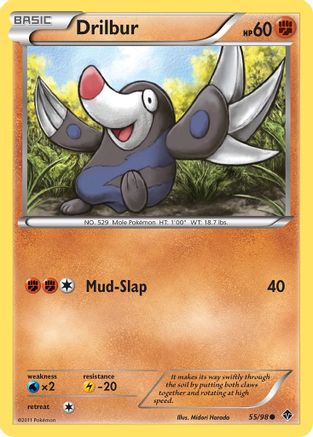 Drilbur (55/98) [Black & White: Emerging Powers] Reverse Holofoil