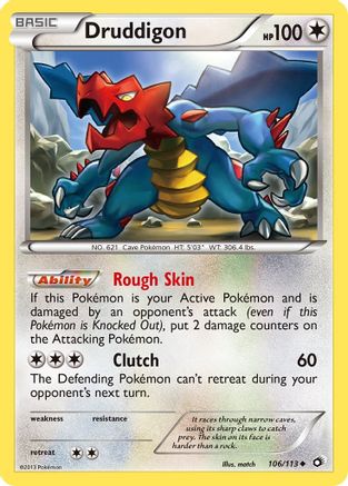 Druddigon (106/113) [Black & White: Legendary Treasures] Reverse Holofoil