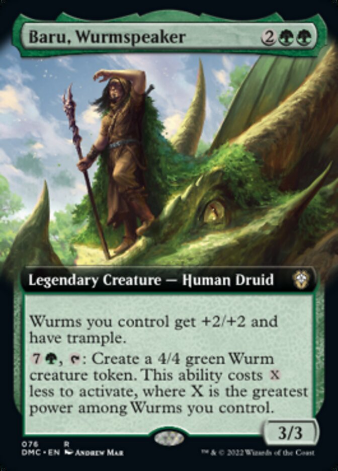 Baru, Wurmspeaker (Extended Art) [Dominaria United Commander] Foil