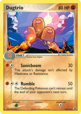 Dugtrio (22/112) [EX: FireRed & LeafGreen] Reverse Holofoil