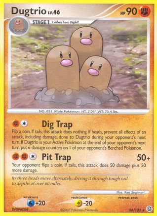 Dugtrio (24/132) [Diamond & Pearl: Secret Wonders] Reverse Holofoil