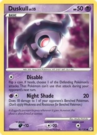 Duskull (80/130) [Diamond & Pearl: Base Set] Reverse Holofoil