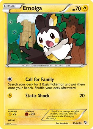 Emolga (45/124) [Black & White: Dragons Exalted] Reverse Holofoil