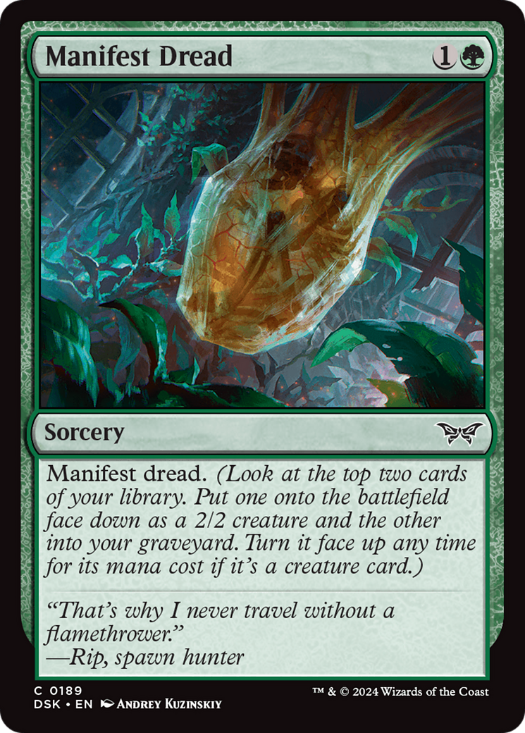 Manifest Dread [Duskmourn: House of Horror] Foil