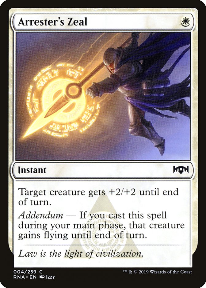 Arrester's Zeal [Ravnica Allegiance] Foil